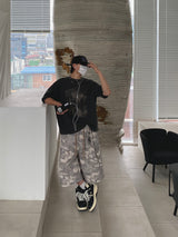Glen Camo Cargo Bermuda Pants 3C