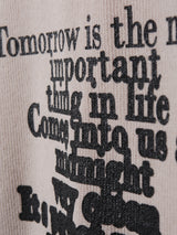 Life Lettering Short Sleeve Knit T-Shirt