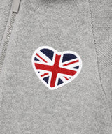 W UNION JACK KNIT ZIP UP HOODIE GREY(CV2FFFK681A)