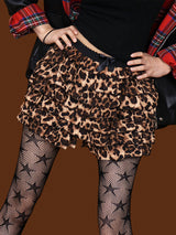 leopard kangkang cake shorts