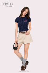 スターライト ドット ラウンド ショートスリーブ Tシャツ