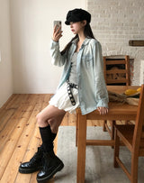 Icy Western Pocket Denim Shirt