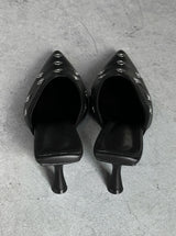1192 Eyelet Stiletto Mule Heel (6cm)