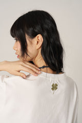 レタリングリボン半袖Tシャツ