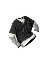 RELABEL Spatial Relations (Parallel Lines) Four-Colour Striped Patchwork Knotted Beaded Faux Three-Piece Long-Sleeved T-Shirt