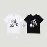 フラワー ホーム ハーフ クロップド ショートスリーブ Tシャツ (2 colors)