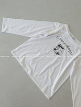 チャンスアンバランシードオフショルダールーズフィットTシャツ