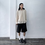 Deep Pleat Wide Shorts