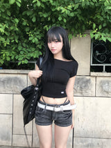 バックレスショートスリーブT