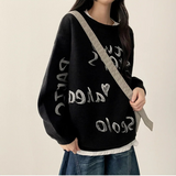Pen Lettering Printing Round Knit