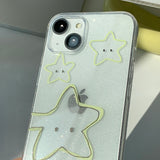 右 - スターカップルの携帯電話ケース_グリッター