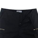 スチールジッパー カーゴコットン ロングワイドワークパンツ (4 colors)