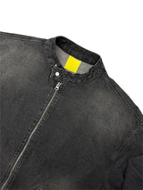 Iconic Biker Black Denim Jacket