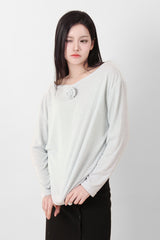ルーズフィットコサージュニット MInt