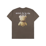 24FW ブロックベアショートスリーブTシャツ ココア