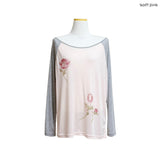 (2color) Soft Tulip Raglan Sheer Long Sleeve Tee