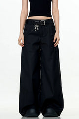 Draped Relaxed Dress Trousers