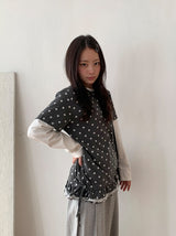 カオリドットフリル半袖Tシャツ