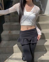 Rolly skirt pants