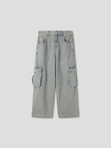 Lur banding cargo denim 2color