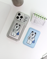 ブルーバッグ マグセーフカードウォレット(silver)