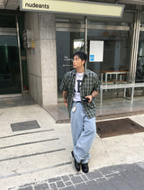 No.1312 LU check half SHIRT