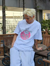 VENTIQUE バッドローズホワイトTシャツ 1color