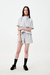 UNI MONO CHERRY HALF BANDING PANTS - LIGHT GREY