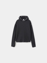 ステッチワッフルフードニット