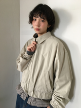 Petit check frill blouson (2color)