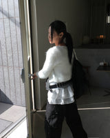 Frill layered sleeveless