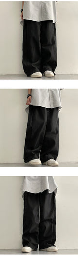 Redile Slits Wide Nylon Pants