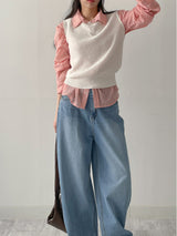 [Unisex] Fomi Linen Check Over Fit Shirt