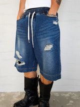 VENTIQUE Damages Bermuda denim PT 2color
