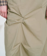 DOZI - Pinched Long Skirt _ BEIGE