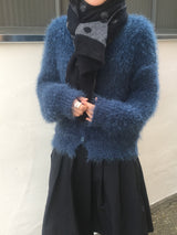 ルーズフィットソフトファーカーディガン