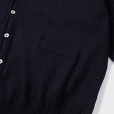 エクストラファインウールVカーディガン (Navy)