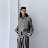 ウォッシュド プラッド ロングスリーブ シャツ