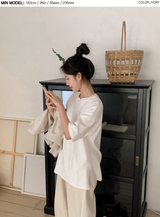 Milk Layered Loose Fit Short Sleeve T-shirt (5color)