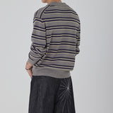 MODERN BOUCLE STRIPE COLLARKINT