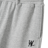 Essential 2-way String Banding Wide Sweat Pants - MELANGE GREY
