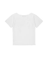 GROOVY ONE SHOULDER TEE_WHITE