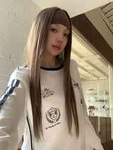 Uniform Boxy White Long Sleeve T-shirt