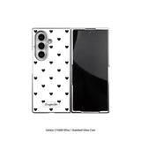 ブラックラブドットZフォールドシリーズスタンダードグラスフォンケース