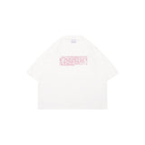HIERARCHY STUDIOS Unsolved - ホワイトフレイムハウスオーバーサイズTシャツ