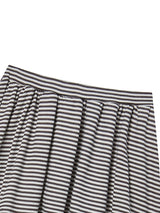 STRIPE FRILL MINI SKIRT (BEIGE)