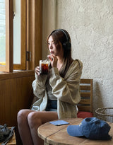 ハーディー アンバランス ボタン ロー デニム ミニスカート