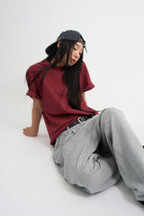 セミクロップドデイリーTシャツ