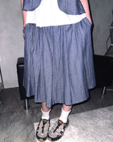 (2color) Natsu Wrinkle Flare Skirt