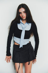 EVELYN SHIRT TOP black